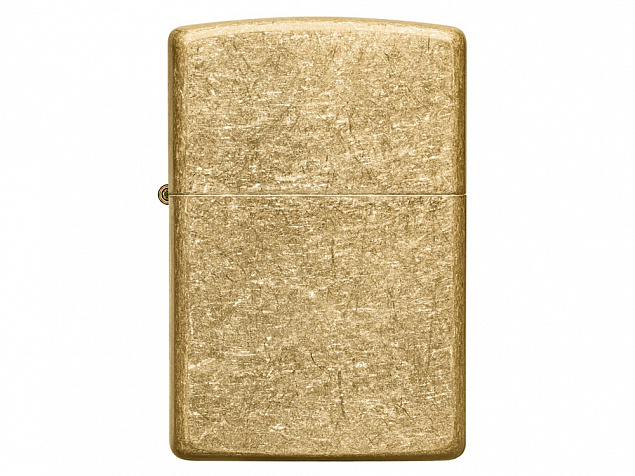 Зажигалка ZIPPO Classic с покрытием Tumbled Brass с логотипом в Люберцах заказать по выгодной цене в кибермаркете AvroraStore