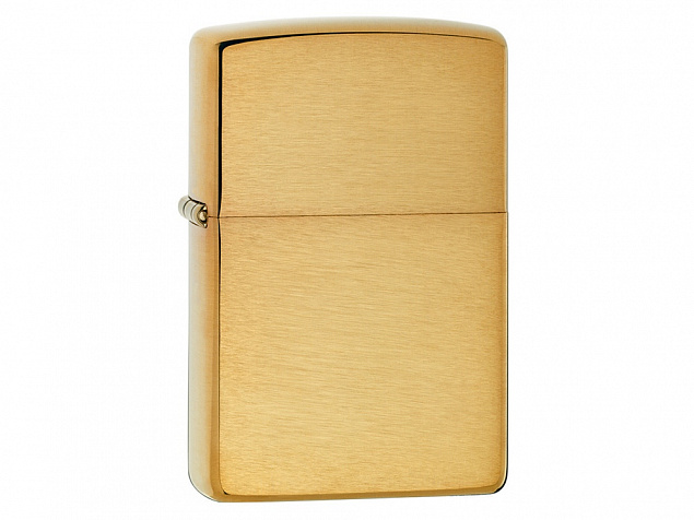 Зажигалка ZIPPO с покрытием Brushed Brass с логотипом в Люберцах заказать по выгодной цене в кибермаркете AvroraStore