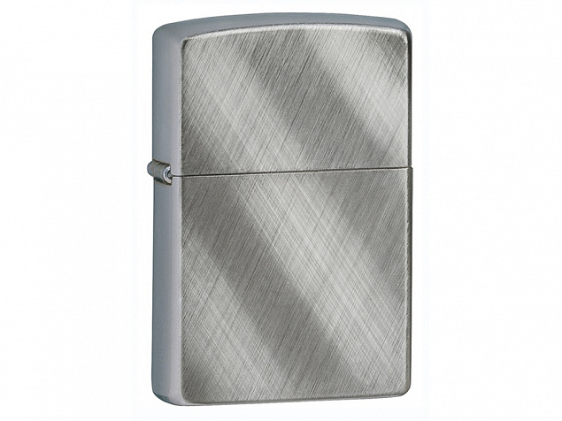 Зажигалка ZIPPO Classic с покрытием Brushed Chrome с логотипом в Люберцах заказать по выгодной цене в кибермаркете AvroraStore