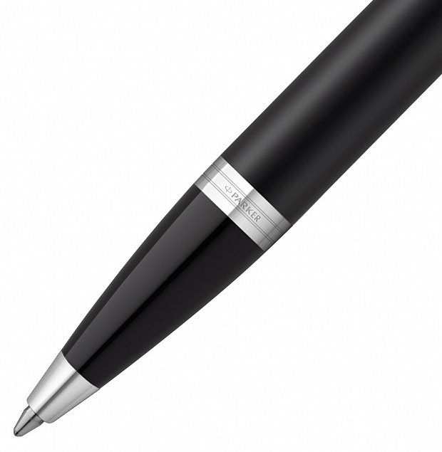 Ручка шариковая Parker IM Essential Muted Black CT, черная с логотипом в Люберцах заказать по выгодной цене в кибермаркете AvroraStore