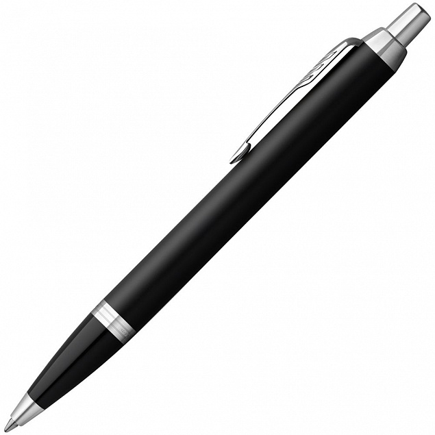 Ручка шариковая Parker IM Essential Muted Black CT, черная с логотипом в Люберцах заказать по выгодной цене в кибермаркете AvroraStore