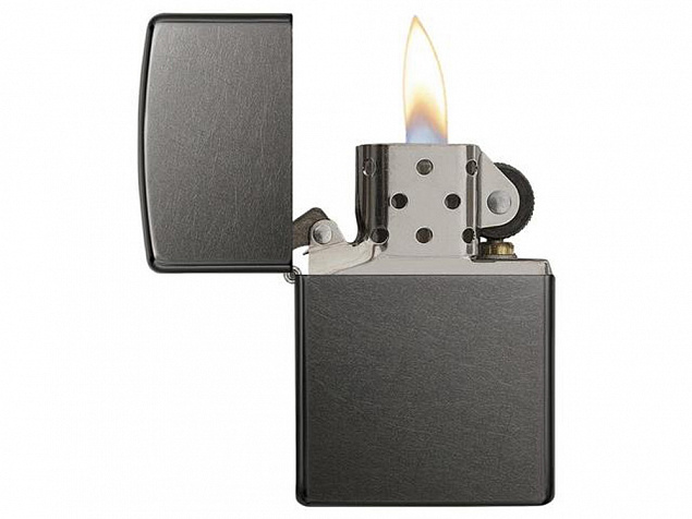 Зажигалка ZIPPO Classic с покрытием Gray Dusk с логотипом в Люберцах заказать по выгодной цене в кибермаркете AvroraStore