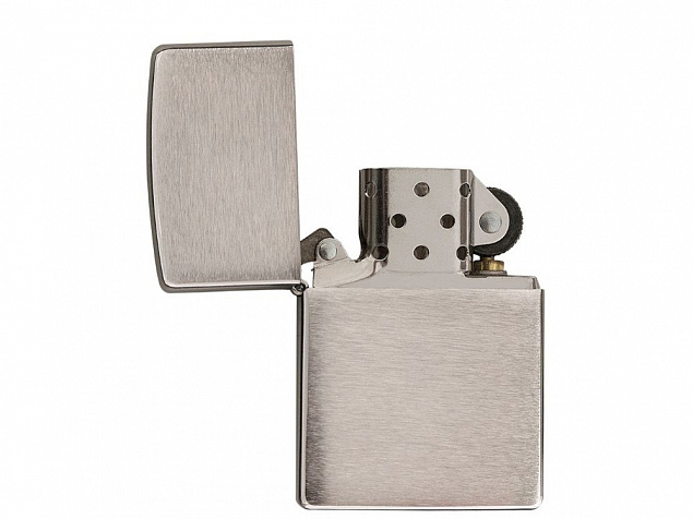 Зажигалка ZIPPO Armor™ c покрытием Brushed Chrome с логотипом в Люберцах заказать по выгодной цене в кибермаркете AvroraStore