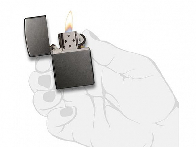 Зажигалка ZIPPO Classic с покрытием Gray Dusk с логотипом в Люберцах заказать по выгодной цене в кибермаркете AvroraStore