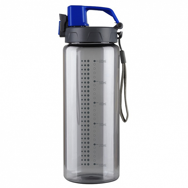 Бутылка для воды Feelsogood 600 мл, синий / серый с логотипом в Люберцах заказать по выгодной цене в кибермаркете AvroraStore