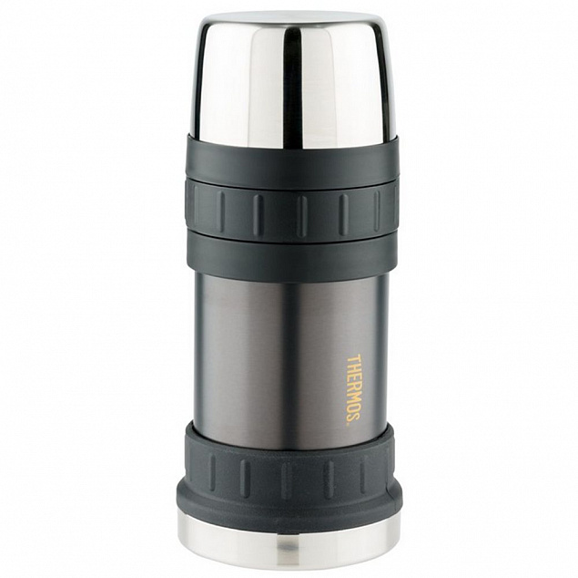 Термос для еды Thermos Work 2345GM, графитовый с логотипом в Люберцах заказать по выгодной цене в кибермаркете AvroraStore