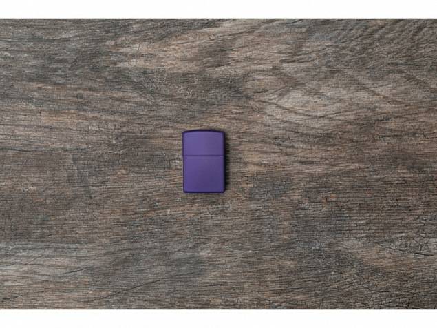 Зажигалка ZIPPO Classic с покрытием Purple Matte с логотипом в Люберцах заказать по выгодной цене в кибермаркете AvroraStore