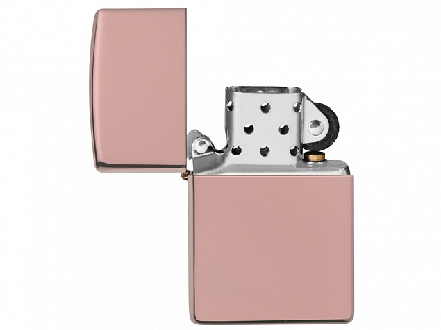 Зажигалка ZIPPO Classic с покрытием High Polish Rose Gold с логотипом в Люберцах заказать по выгодной цене в кибермаркете AvroraStore