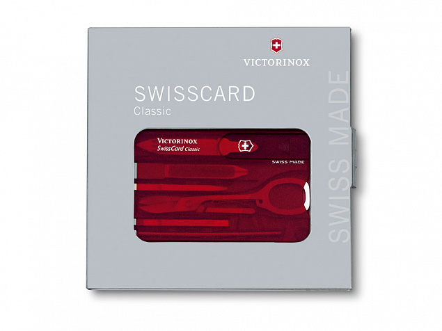 Швейцарская карточка «SwissCard Classic», 10 функций с логотипом в Люберцах заказать по выгодной цене в кибермаркете AvroraStore