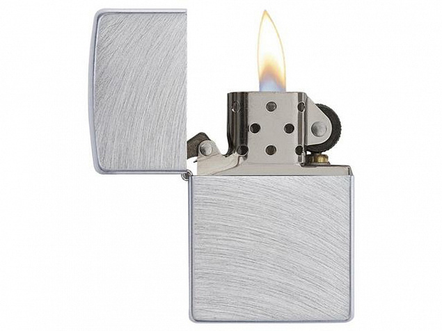 Зажигалка ZIPPO Classic с покрытием Chrome Arch с логотипом в Люберцах заказать по выгодной цене в кибермаркете AvroraStore