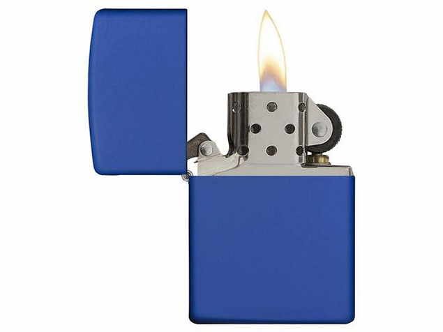 Зажигалка ZIPPO Classic с покрытием Royal Blue Matte с логотипом в Люберцах заказать по выгодной цене в кибермаркете AvroraStore