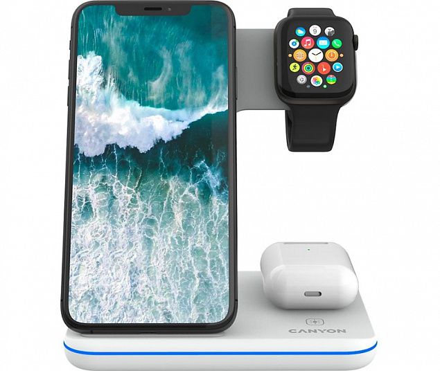 Зарядная станция Canyon WS-303, белая с логотипом в Люберцах заказать по выгодной цене в кибермаркете AvroraStore
