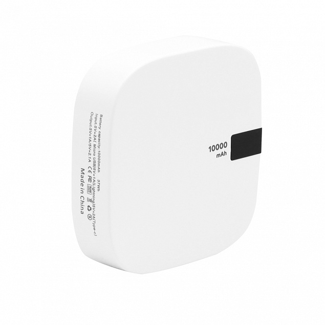 Внешний аккумулятор Revil 10000 mAh - Белый BB с логотипом в Люберцах заказать по выгодной цене в кибермаркете AvroraStore