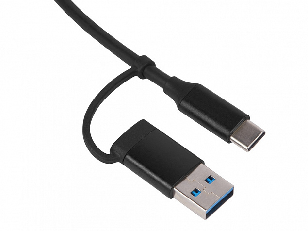 USB-хаб «Link» с коннектором 2-в-1 USB-C и USB-A, 2.0/3.0 с логотипом в Люберцах заказать по выгодной цене в кибермаркете AvroraStore