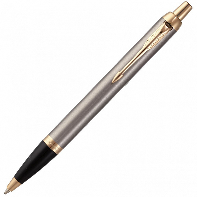 Ручка шариковая Parker IM Core K321 Brushed Metal GT M с логотипом в Люберцах заказать по выгодной цене в кибермаркете AvroraStore