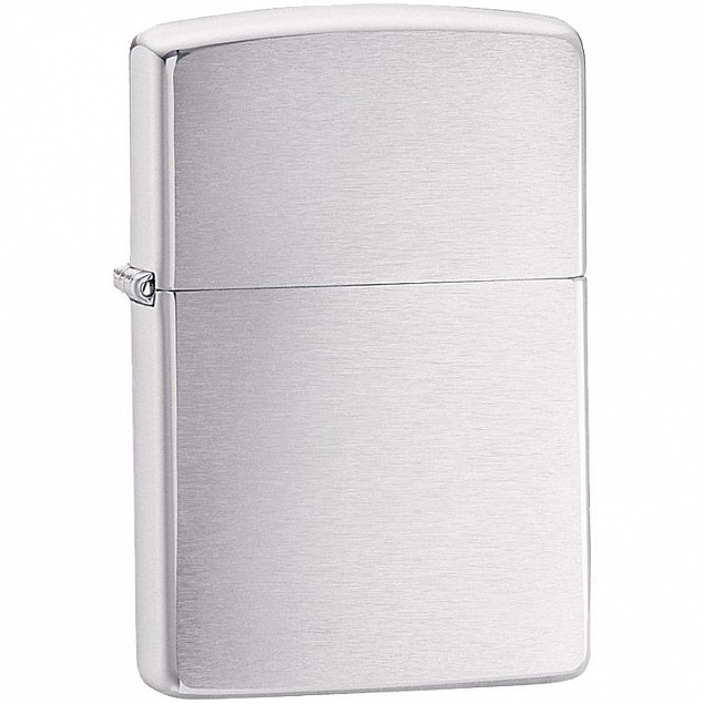 Зажигалка Zippo Classic Brushed, серебристая с логотипом в Люберцах заказать по выгодной цене в кибермаркете AvroraStore