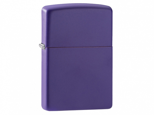 Зажигалка ZIPPO Classic с покрытием Purple Matte с логотипом в Люберцах заказать по выгодной цене в кибермаркете AvroraStore