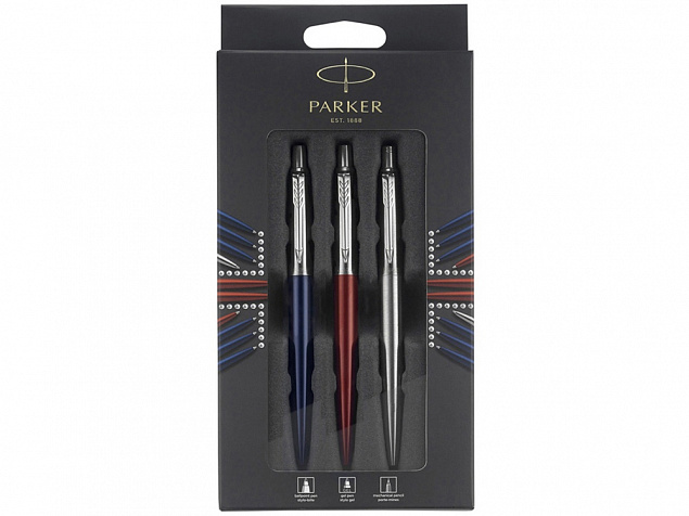 Набор Parker Jotter London Trio: ручка гелевая, ручка шариковая. карандаш с логотипом в Люберцах заказать по выгодной цене в кибермаркете AvroraStore