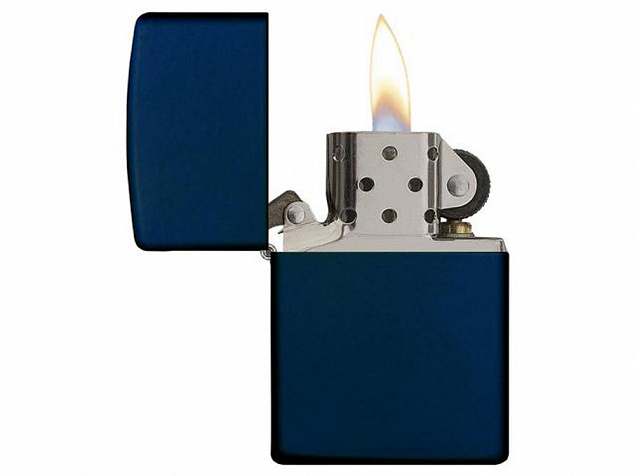 Зажигалка ZIPPO Classic с покрытием Navy Matte с логотипом в Люберцах заказать по выгодной цене в кибермаркете AvroraStore