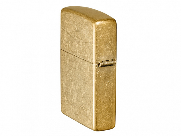 Зажигалка ZIPPO Classic с покрытием Tumbled Brass с логотипом в Люберцах заказать по выгодной цене в кибермаркете AvroraStore