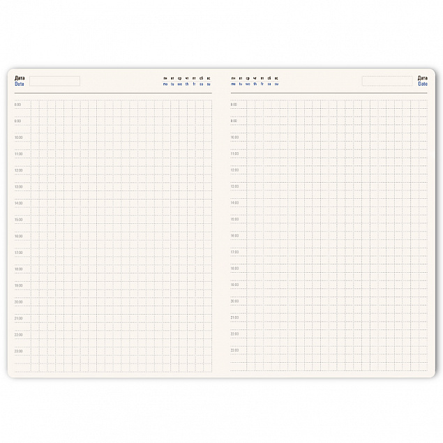 Ежедневник недатированный Ray, А5, черный/голубой, кремовый блок, без обреза с логотипом в Люберцах заказать по выгодной цене в кибермаркете AvroraStore