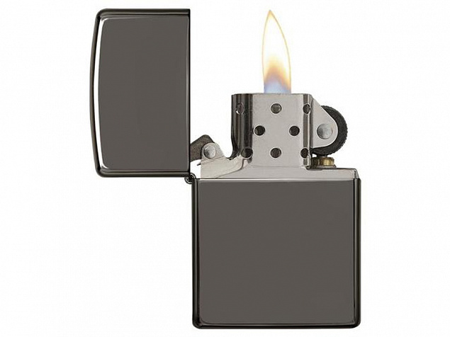 Зажигалка ZIPPO Classic с покрытием Black Ice® с логотипом в Люберцах заказать по выгодной цене в кибермаркете AvroraStore