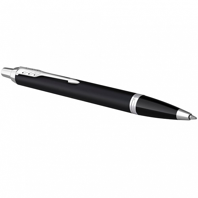 Ручка шариковая Parker IM Essential Muted Black CT, черная с логотипом в Люберцах заказать по выгодной цене в кибермаркете AvroraStore