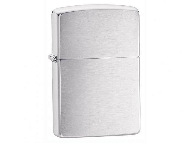 Зажигалка ZIPPO Classic с покрытием Brushed Chrome с логотипом в Люберцах заказать по выгодной цене в кибермаркете AvroraStore