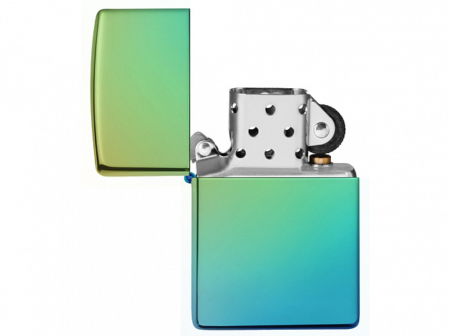 Зажигалка ZIPPO Classic с покрытием High Polish Teal с логотипом в Люберцах заказать по выгодной цене в кибермаркете AvroraStore