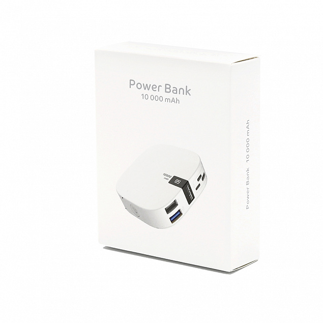 Внешний аккумулятор Revil 10000 mAh - Белый BB с логотипом в Люберцах заказать по выгодной цене в кибермаркете AvroraStore