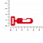 Застежка-карабин Сarabine, S, красный с логотипом в Люберцах заказать по выгодной цене в кибермаркете AvroraStore