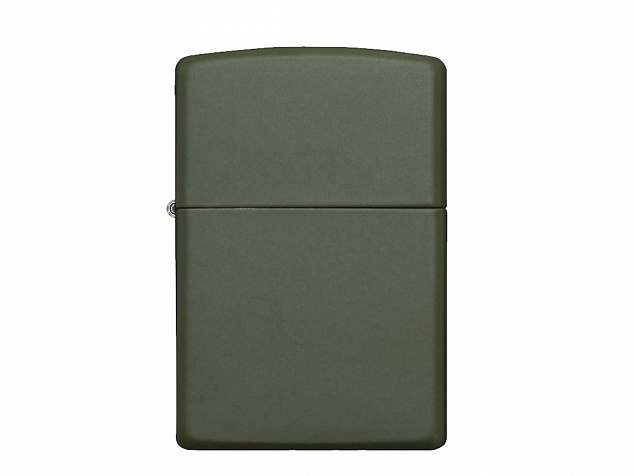 Зажигалка ZIPPO Classic с покрытием Green Matte с логотипом в Люберцах заказать по выгодной цене в кибермаркете AvroraStore