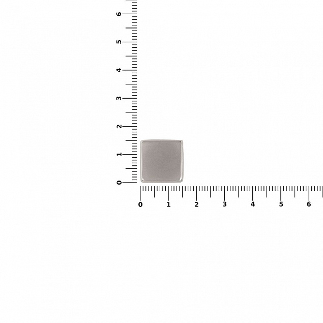 Квадратный шильдик на резинку Epoxi, матовый серебристый с логотипом в Люберцах заказать по выгодной цене в кибермаркете AvroraStore