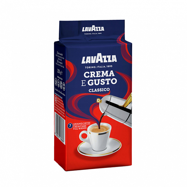 КОФЕ &quot;Lavazza&quot;  мол. пач. 250г*20 Crema e Gusto вак/уп. INT с логотипом в Люберцах заказать по выгодной цене в кибермаркете AvroraStore