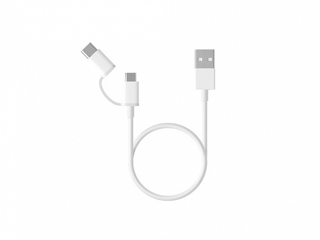 Кабель «Mi 2-in-1 USB Cable Micro-USB to Type C», 30 см с логотипом в Люберцах заказать по выгодной цене в кибермаркете AvroraStore