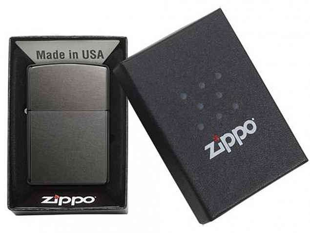 Зажигалка ZIPPO Classic с покрытием Gray Dusk с логотипом в Люберцах заказать по выгодной цене в кибермаркете AvroraStore