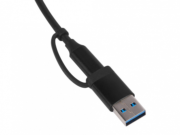 USB-хаб «Link» с коннектором 2-в-1 USB-C и USB-A, 2.0/3.0 с логотипом в Люберцах заказать по выгодной цене в кибермаркете AvroraStore