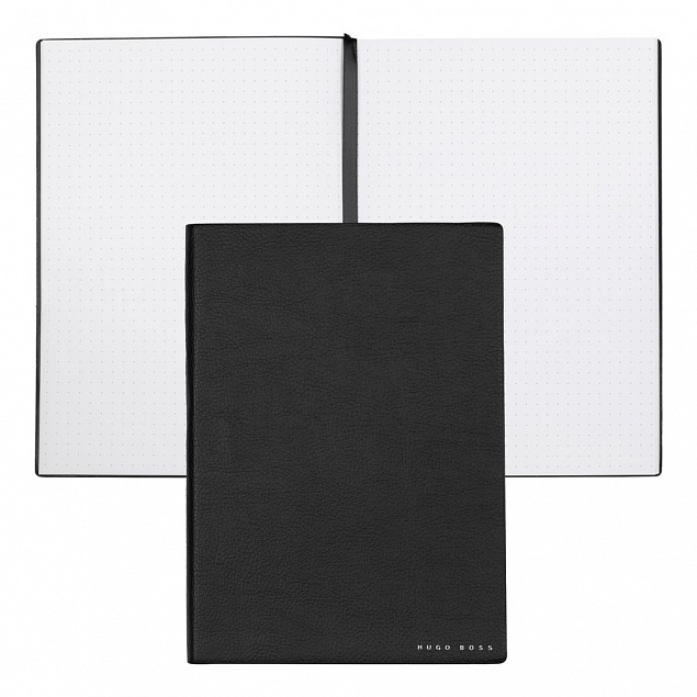 Блокнот Hugo Boss Essential Storyline, черный с логотипом в Люберцах заказать по выгодной цене в кибермаркете AvroraStore