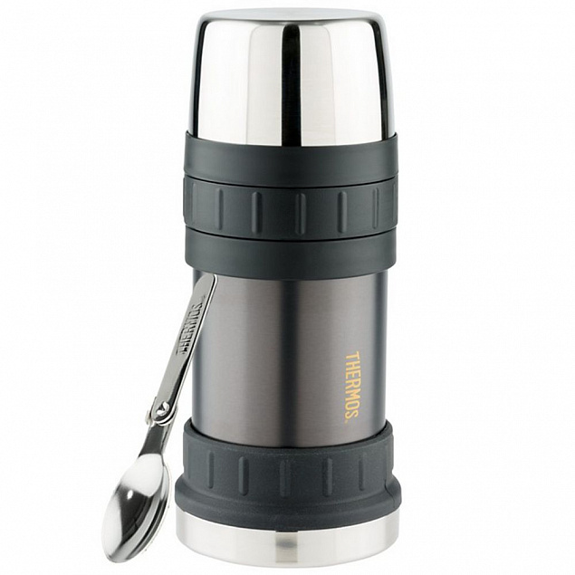 Термос для еды Thermos Work 2345GM, графитовый с логотипом в Люберцах заказать по выгодной цене в кибермаркете AvroraStore