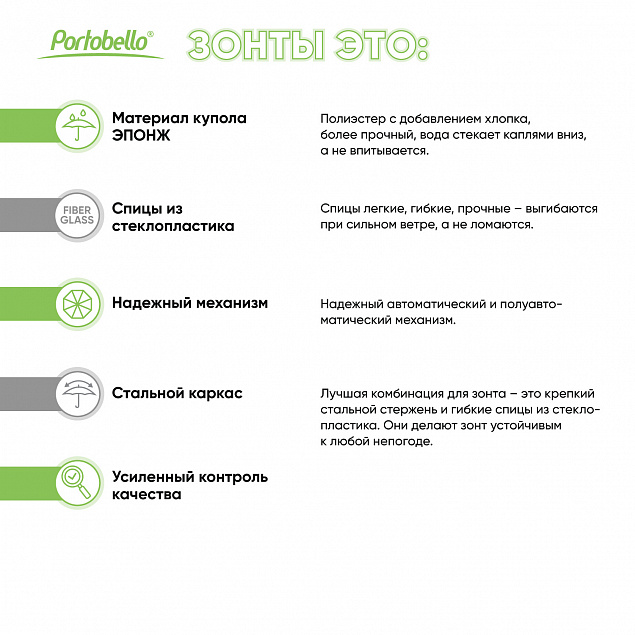 Зонт складной Atlanta, зеленый с логотипом в Люберцах заказать по выгодной цене в кибермаркете AvroraStore